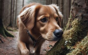 Exploration intense chien explore chaque senteur en promenade