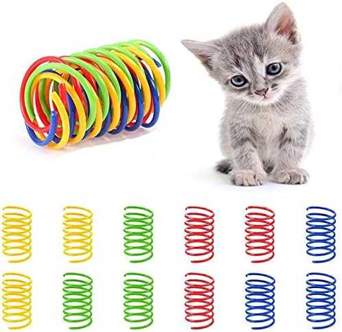 40 pièces jouets à ressorts pour chats, ressorts hélicoïdaux en plastique, animaux de compagnie cadeau de nouveauté, Utilisé pour les morsures de chat, la poursuite et le jeu avec le propriétaire