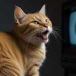 Default cat hitting tv set