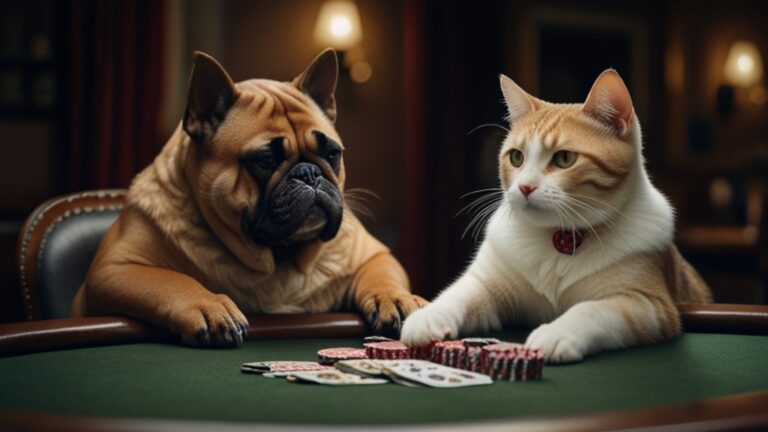 Default cat and dog playing poker