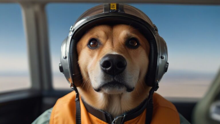 Default chien pilote un avion