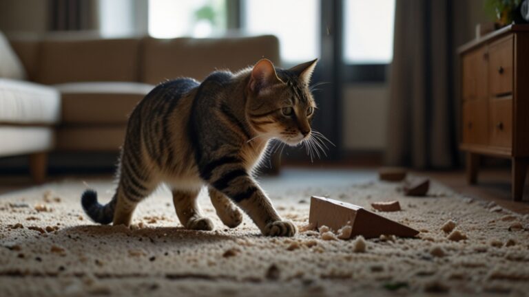 Default wild cat playing destroying the living room