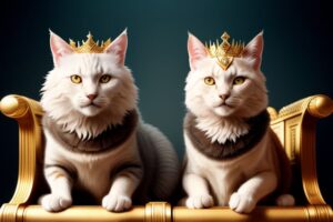 chats couronnes rois