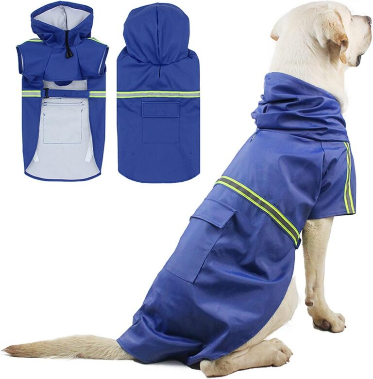 Chien à la Mode : Manteau Imperméable 100% Étanche et Stylé avec Capuche et Réflecteurs ! Préparez-vous à Éblouir !