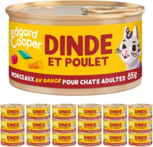 Révolution pour Chats ! Délices de Dinde & Poulet : Pâté Gourmet Ultra-Premium pour Félins Actifs, 18x85g !