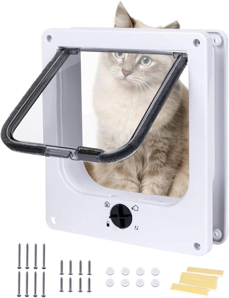 Porte à chatière ultra résistante : installation simplifiée et protection optimale pour votre chat contre les intempéries !