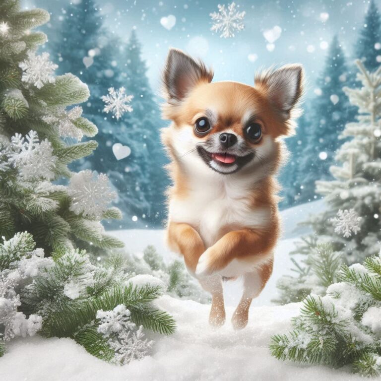 chihuahua neige hiver