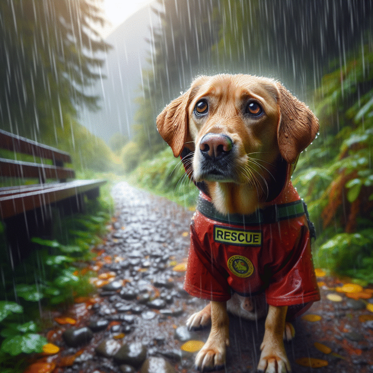 Chien de secours craint la pluie, des conseils ?