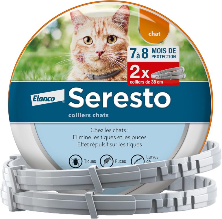 Seresto Collier Antiparasitaire pour Chats : Protégez Votre Félin avec 2 Colliers Efficaces et Durables