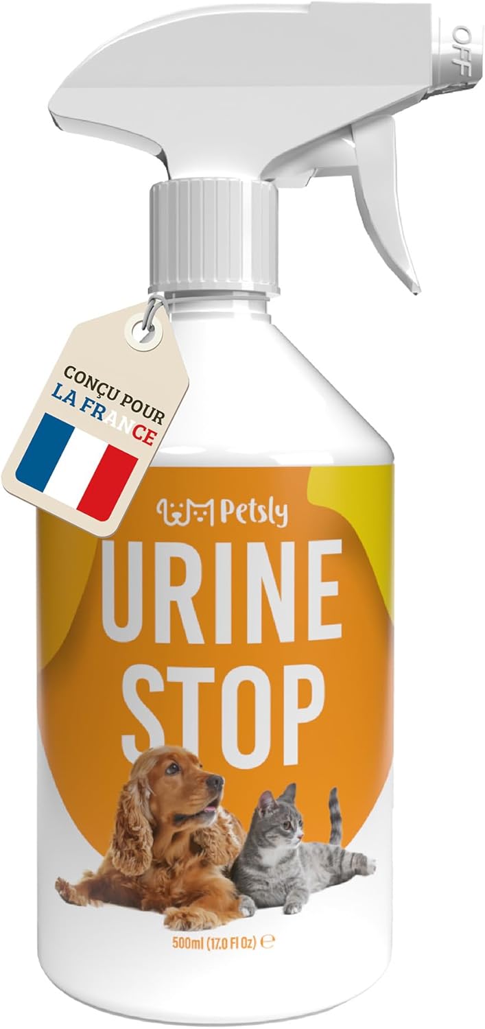 Petsly® Anti Marquage Urinaire - Triple Action pour Chats & Chiens - Non Tachant, Éducatif, Répulsif - Idéal Intérieur & Extérieur - Fabriqué en Allemagne
